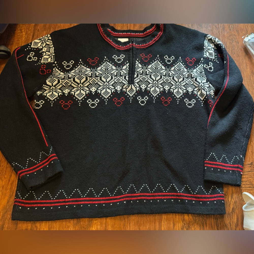 Disney employee quarter zip sweater